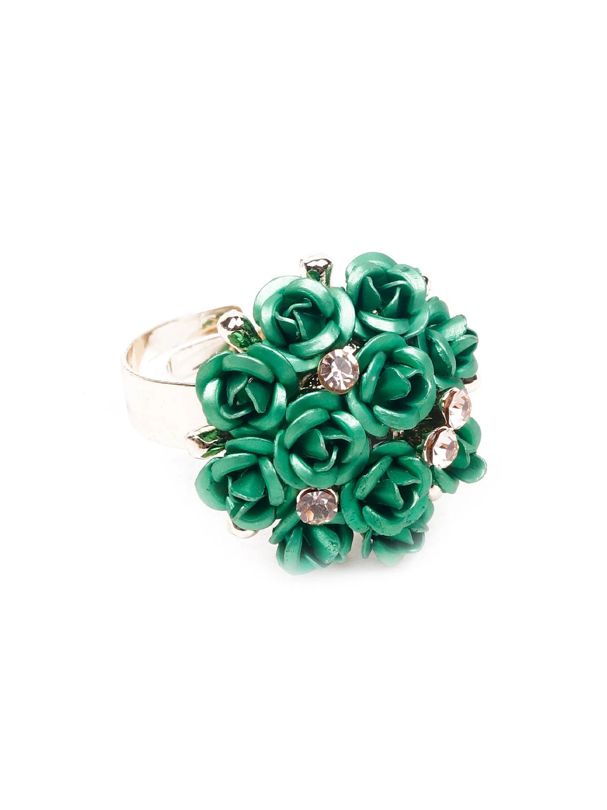 Odette Women Green Metal Necklace Set - Image 8