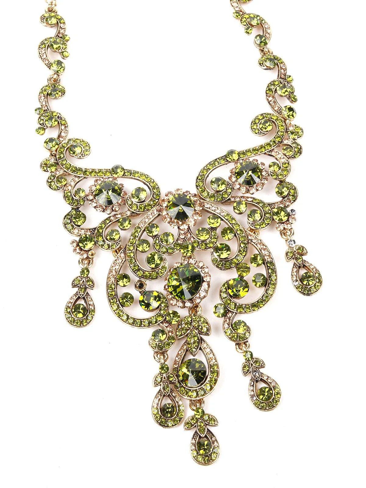 Odette Women Green Metal Necklace - Image 2