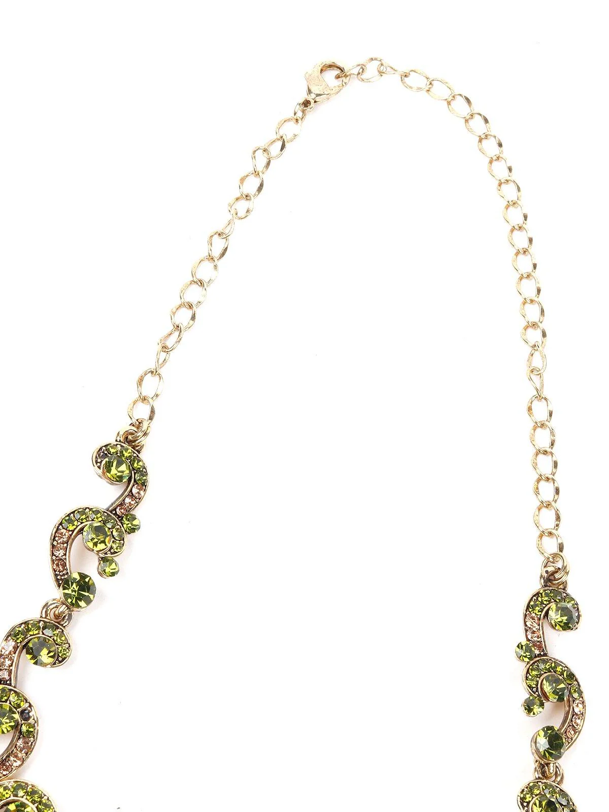 Odette Women Green Metal Necklace - Image 3