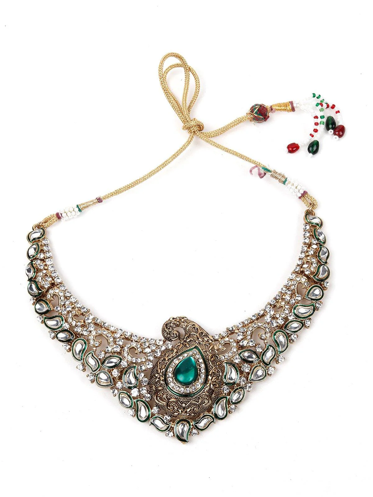Odette Women Green Metal Necklace - Image 2