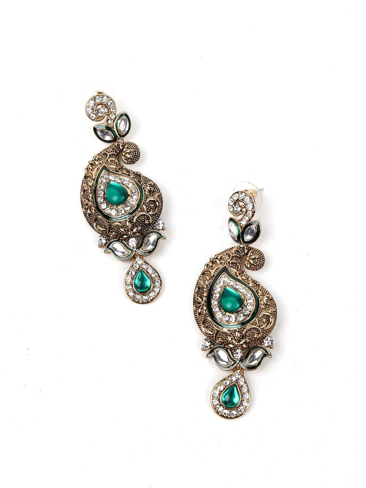 Odette Women Green Metal Necklace - Image 3