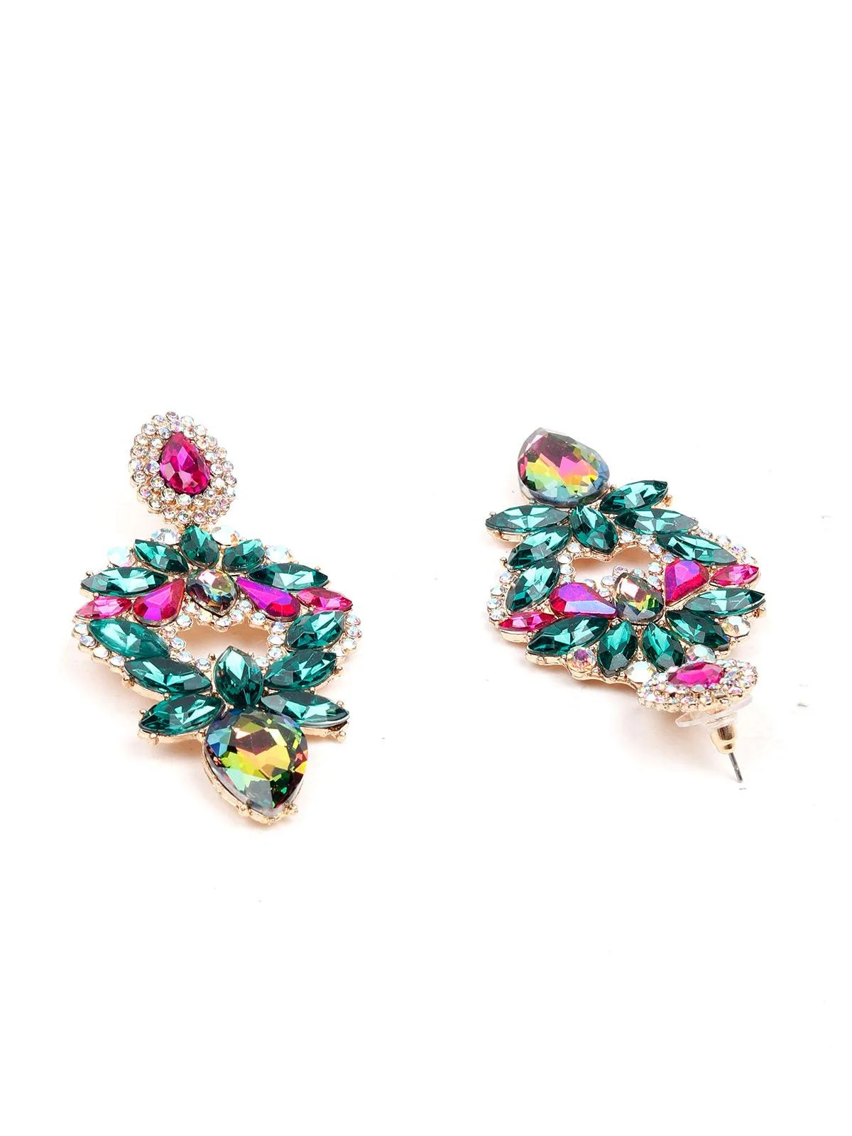 Odette Women Green Metal Earrings - Image 5