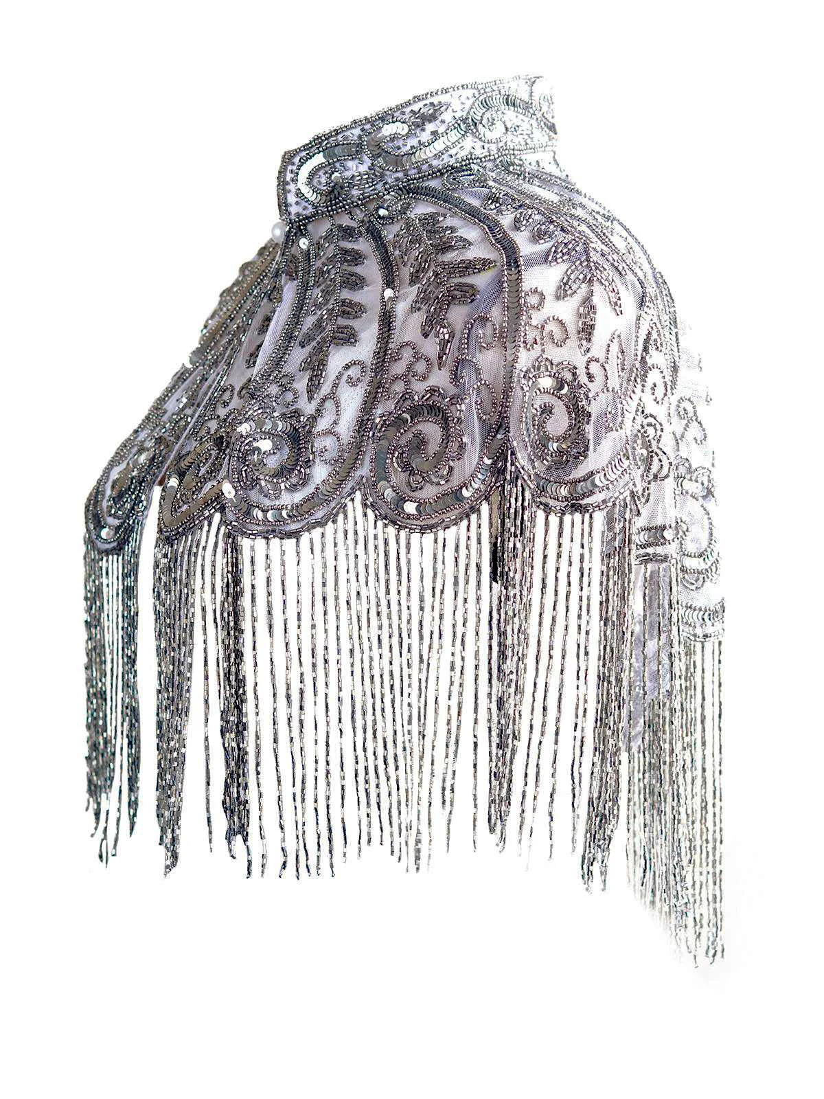 Odette Women Grey Metal Cape - Image 5