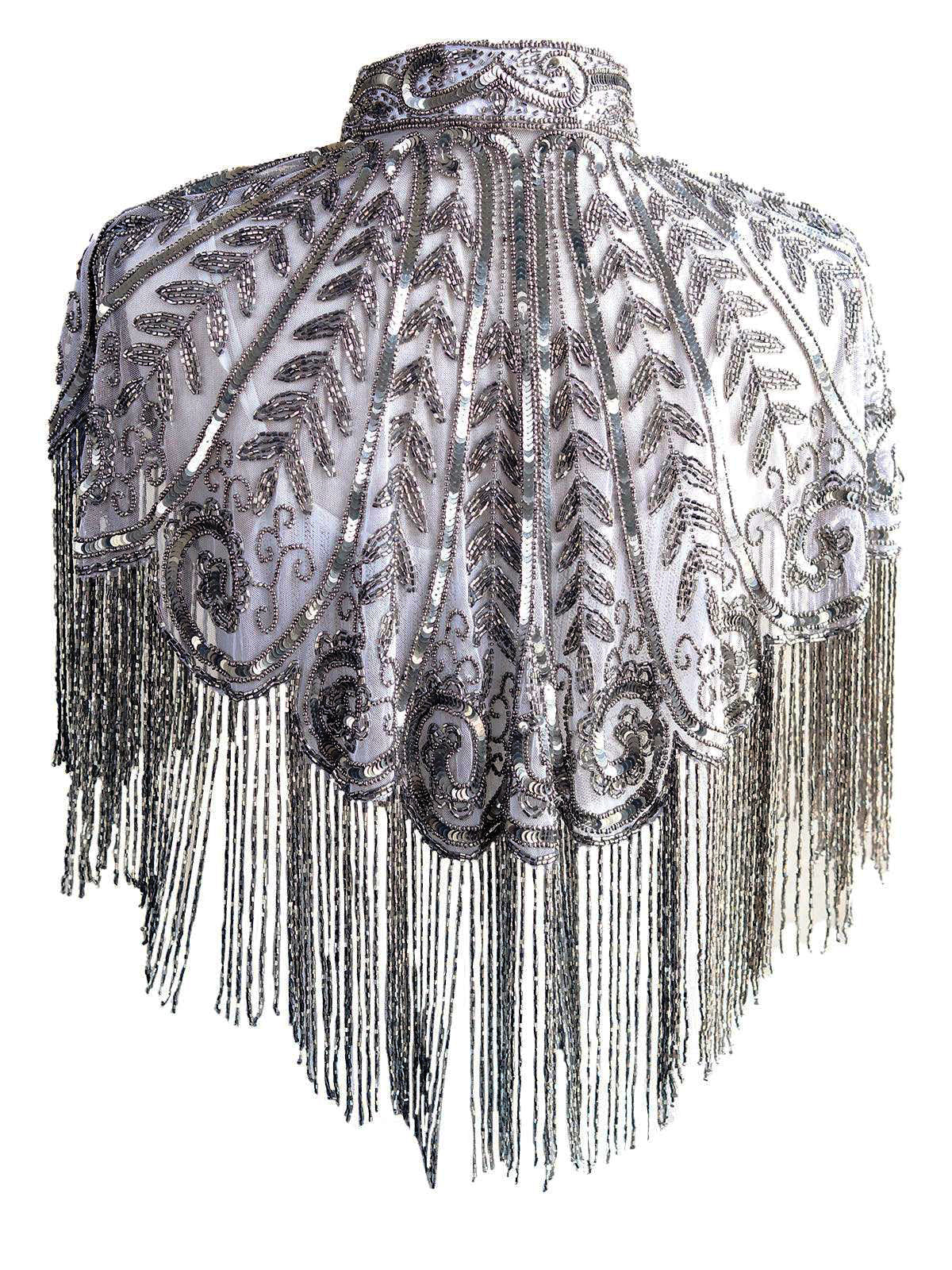 Odette Women Grey Metal Cape - Image 6
