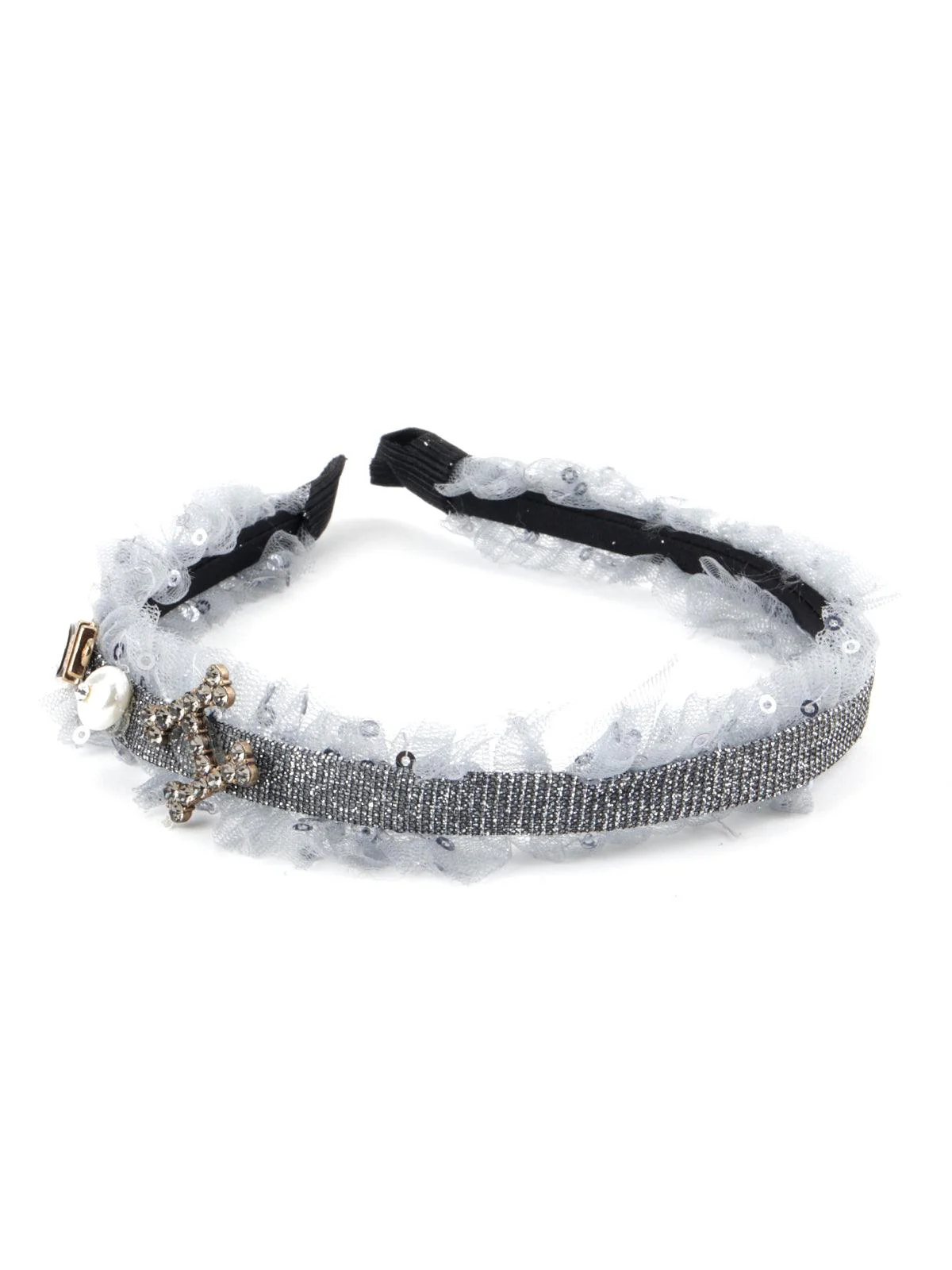 Odette Women Grey Flare Hairband - Image 3
