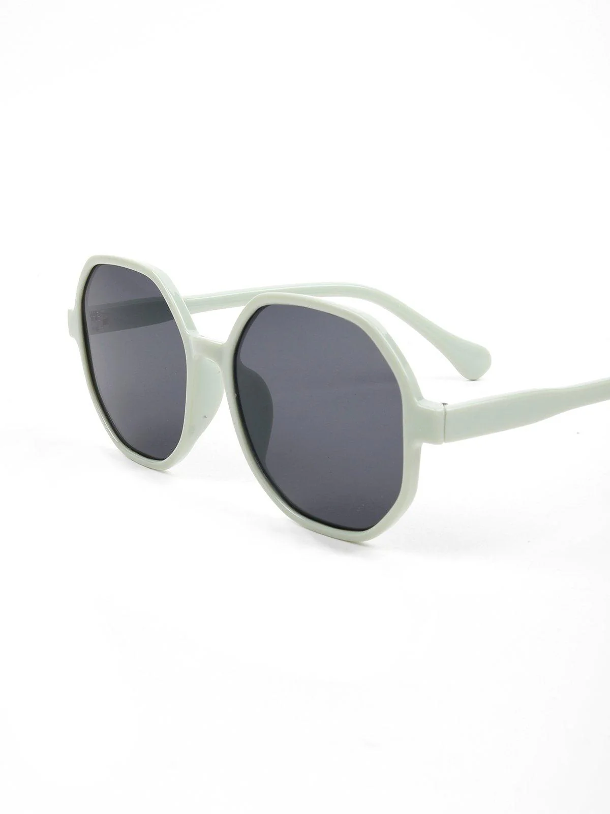 Odette Women Grey Frame Black Metal Lens Sunglasses - Image 4