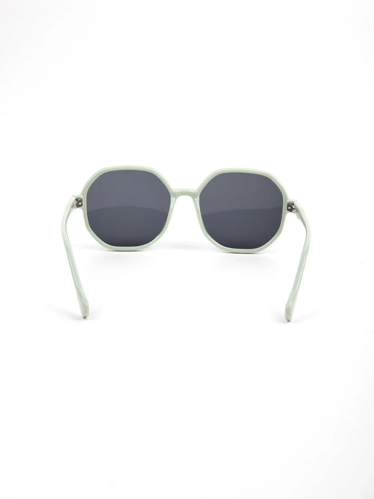 Odette Women Grey Frame Black Metal Lens Sunglasses - Image 6