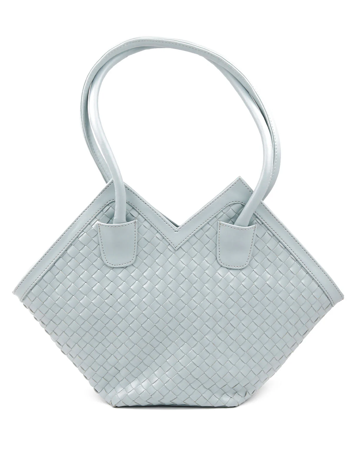 Odette Women Grey Patterned Hand Bag - Image 3