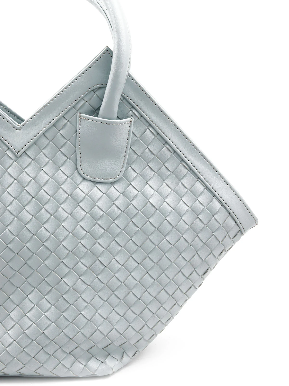 Odette Women Grey Patterned Hand Bag - Image 6