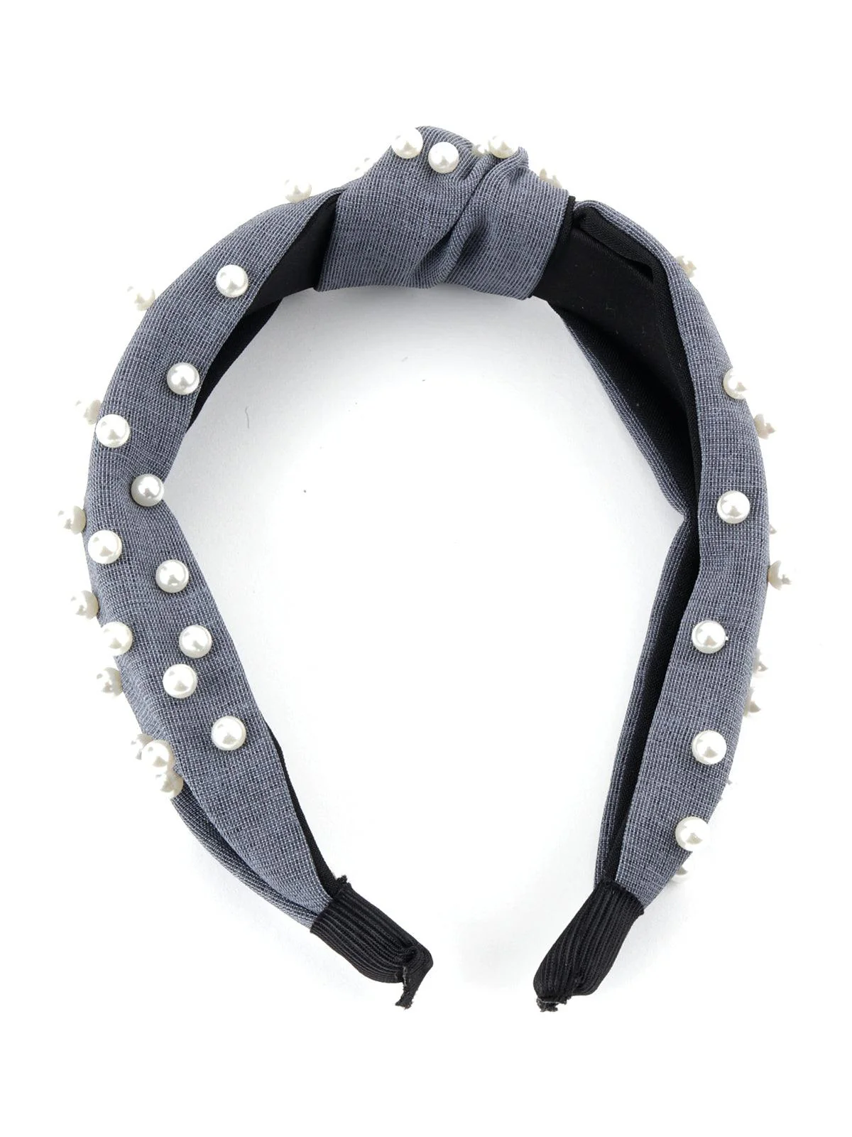Odette Women Grey Pearly Touch Hairband - Image 4