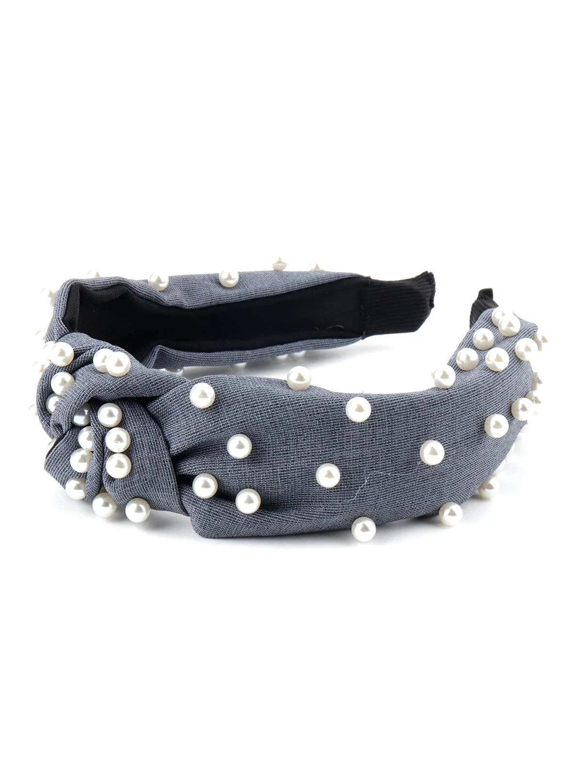 Odette Women Grey Pearly Touch Hairband - Image 6