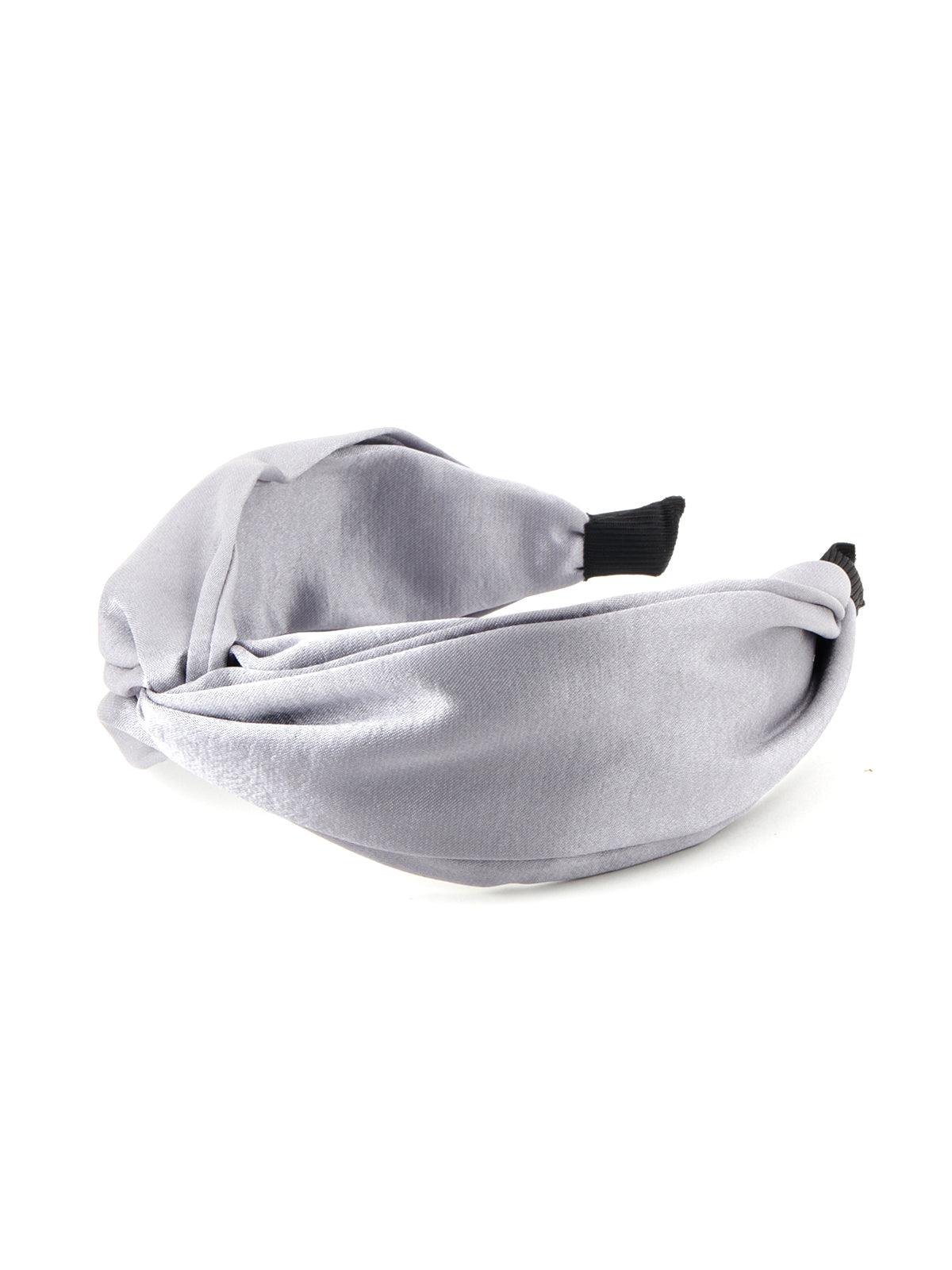 Odette Women Grey Shiny Simple Hairband - Image 5