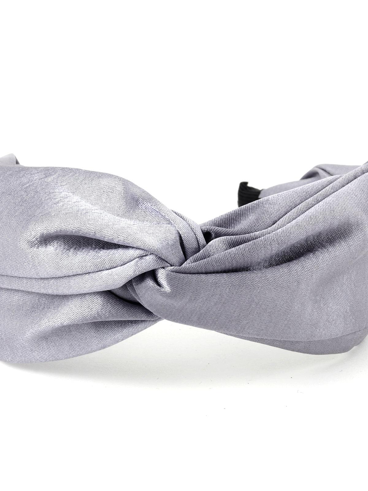 Odette Women Grey Shiny Simple Hairband - Image 6