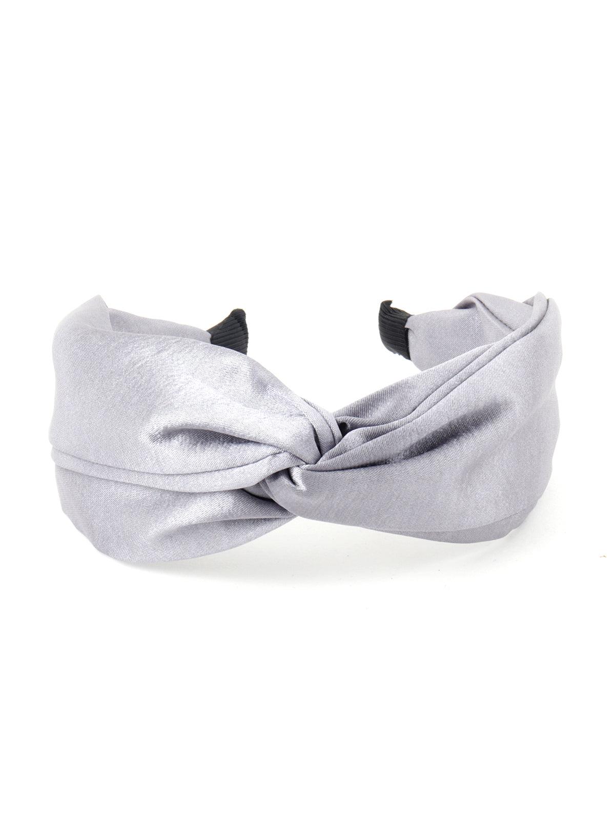 Odette Women Grey Shiny Simple Hairband - Image 7