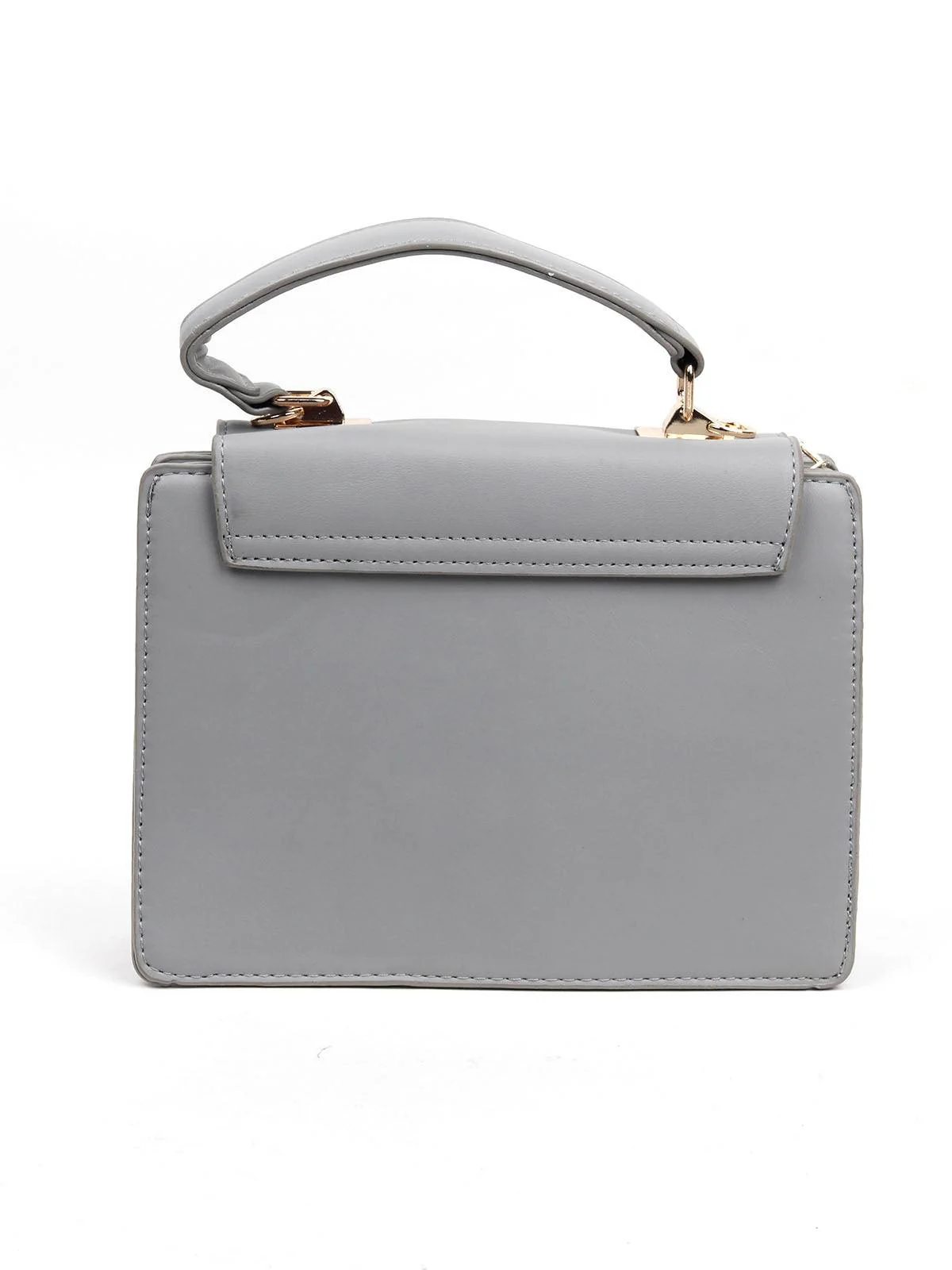 Odette Women Grey Smooth Heart Sling Bag - Image 5