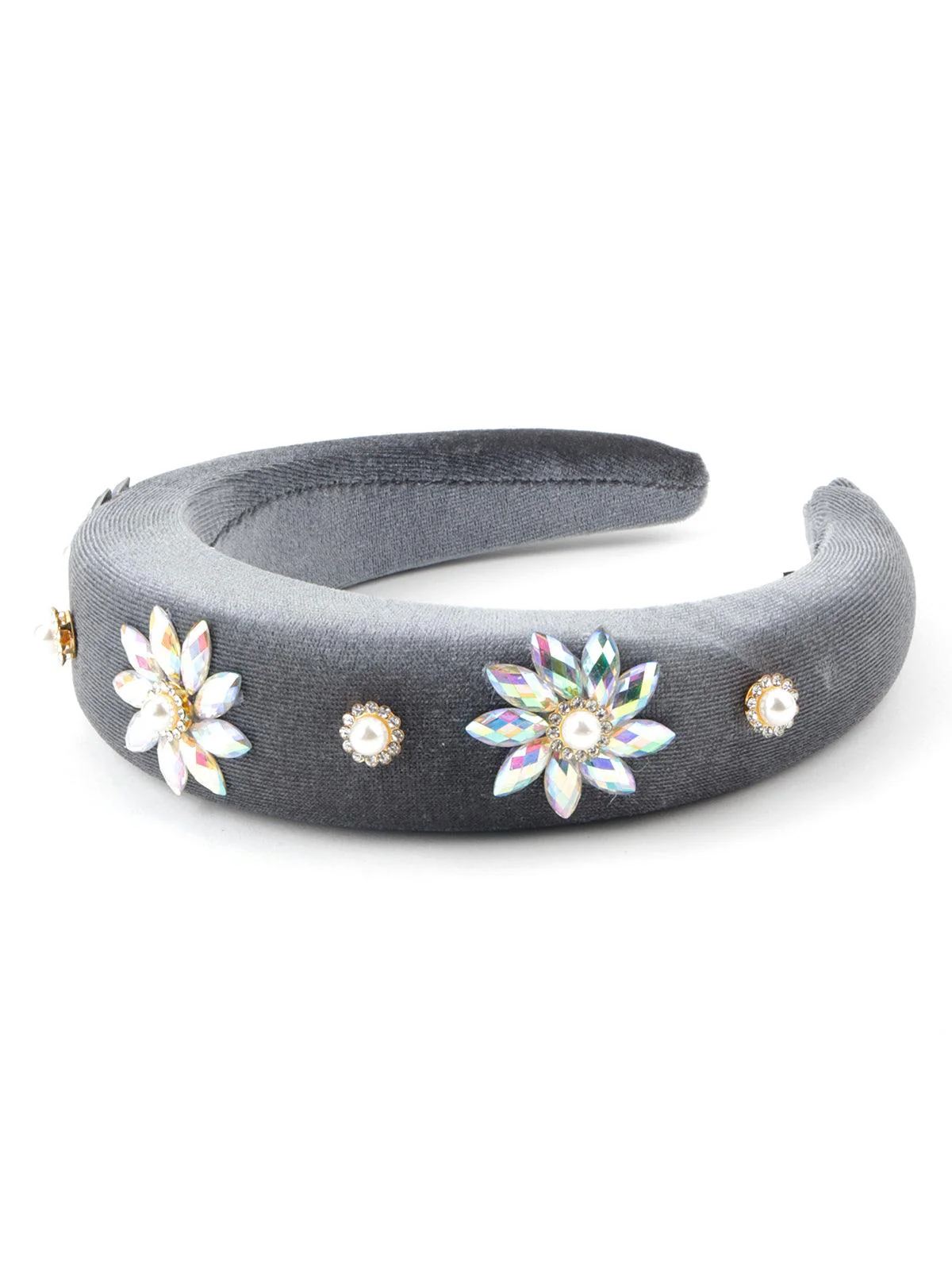 Odette Women Grey Soft Hassle-Free Hairband - Image 6