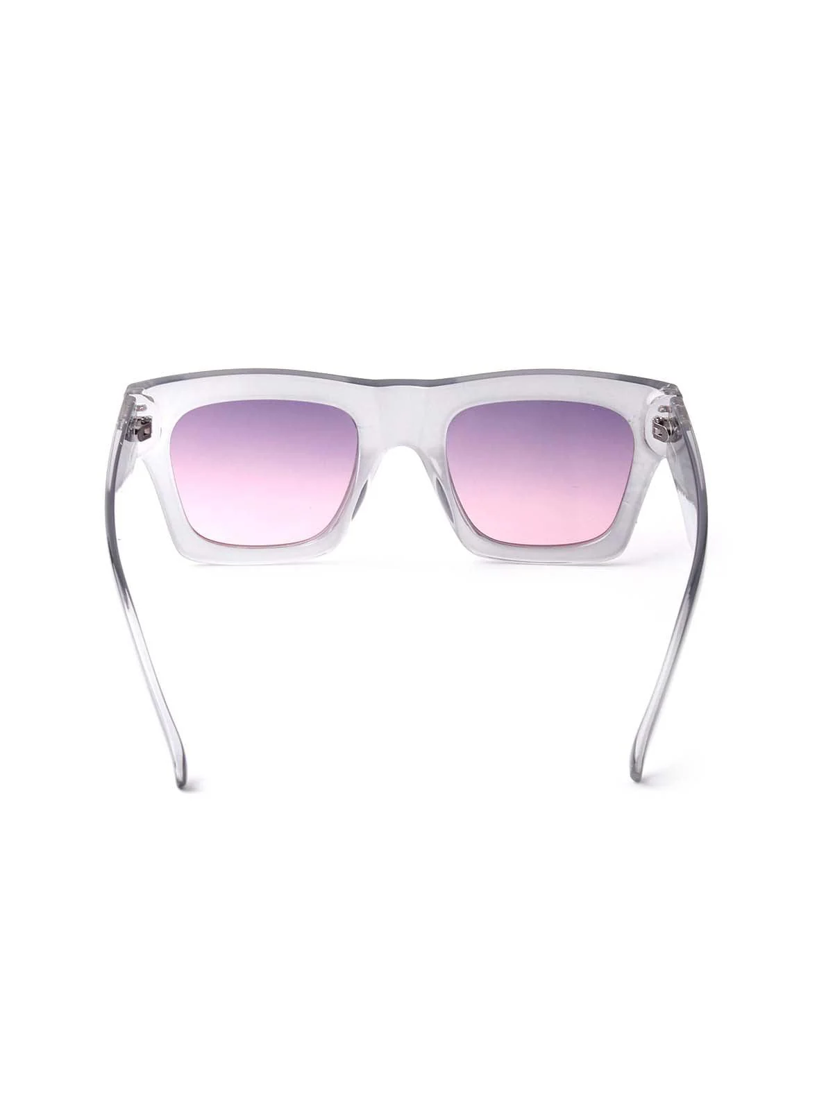 Odette Women Grey Transparent Oversized Sunglasses - Image 4
