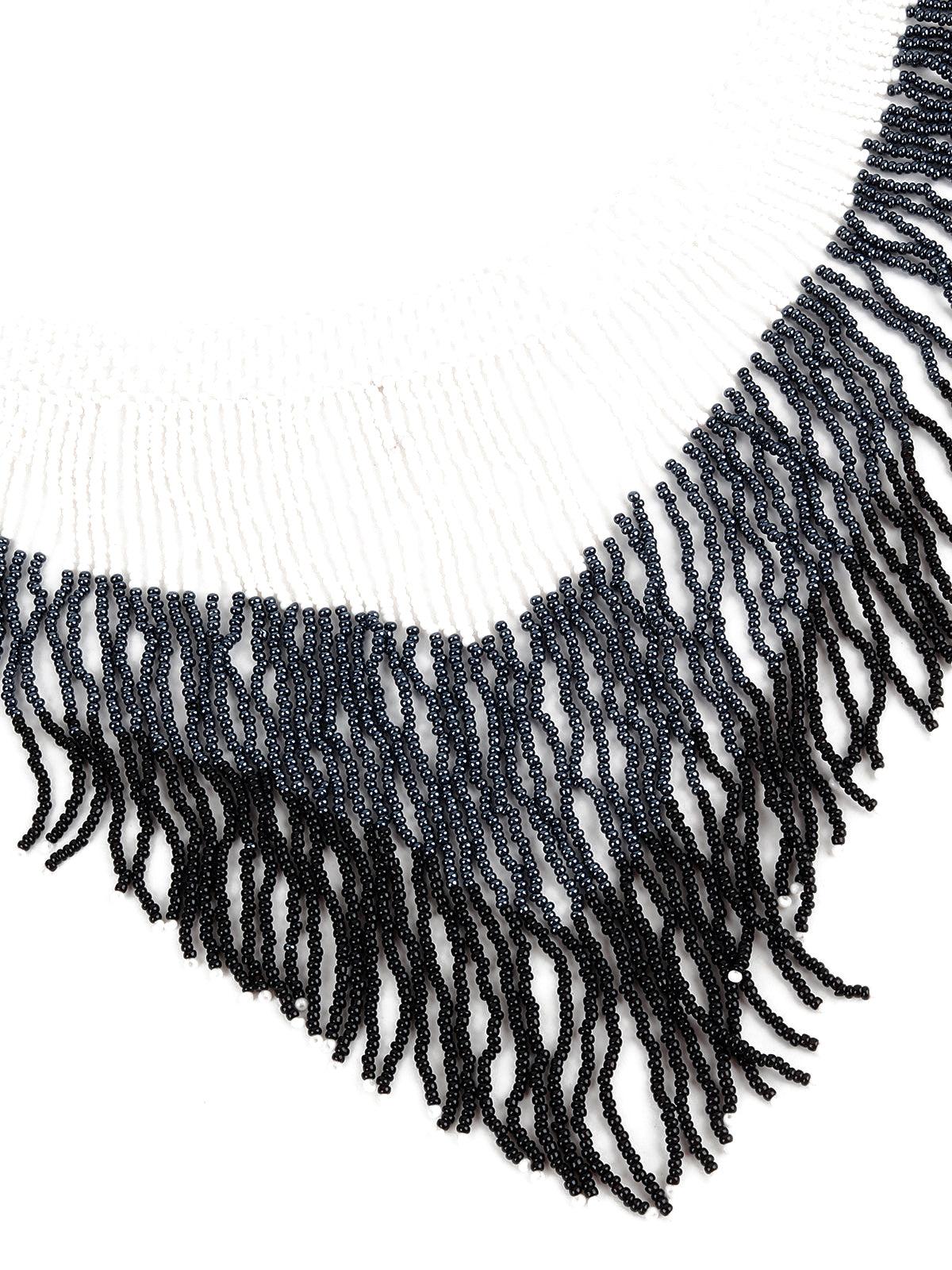 Odette Women Handmade Pretty Monochrome Boho Necklace - Image 5
