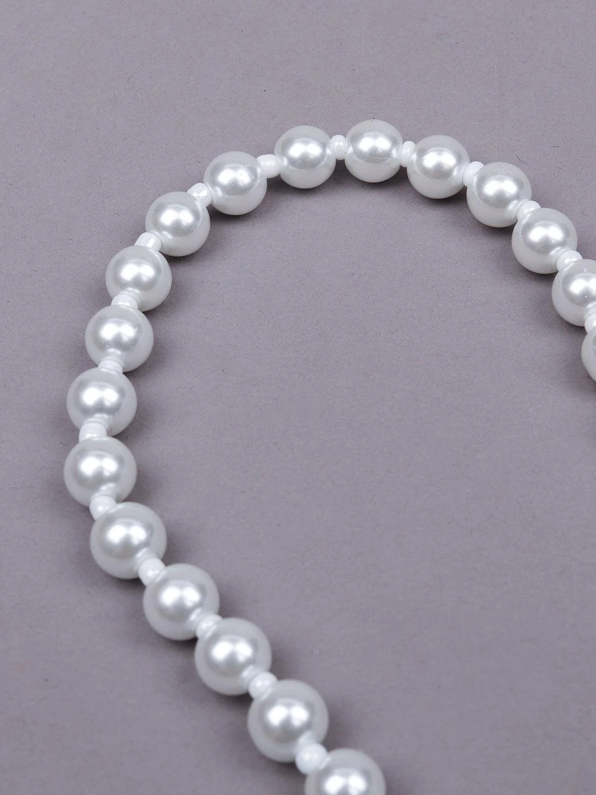Odette Women Black Metal Pearl Necklace - Image 6