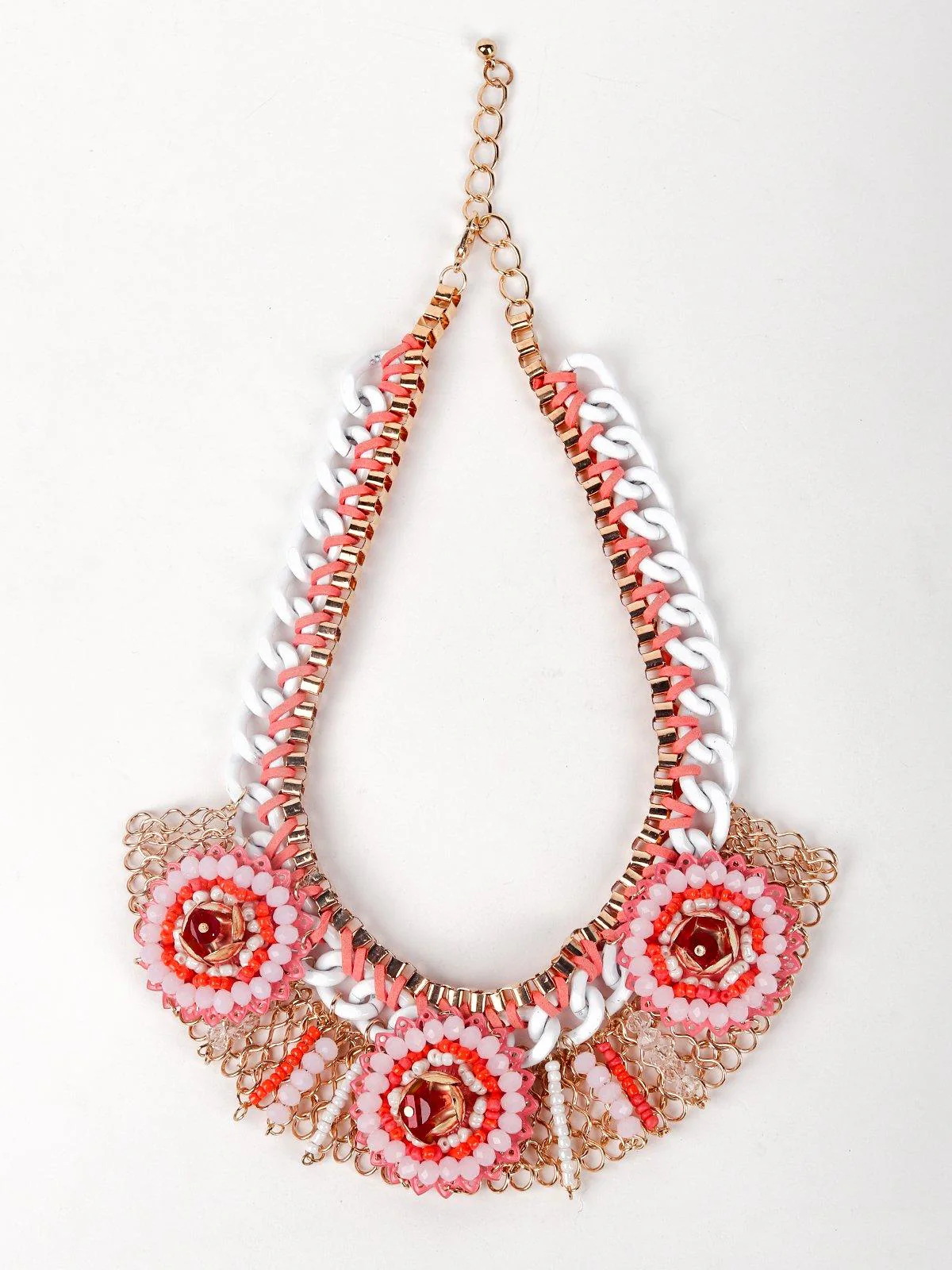 Odette Women White And Gold Metal Necklace - Image 3