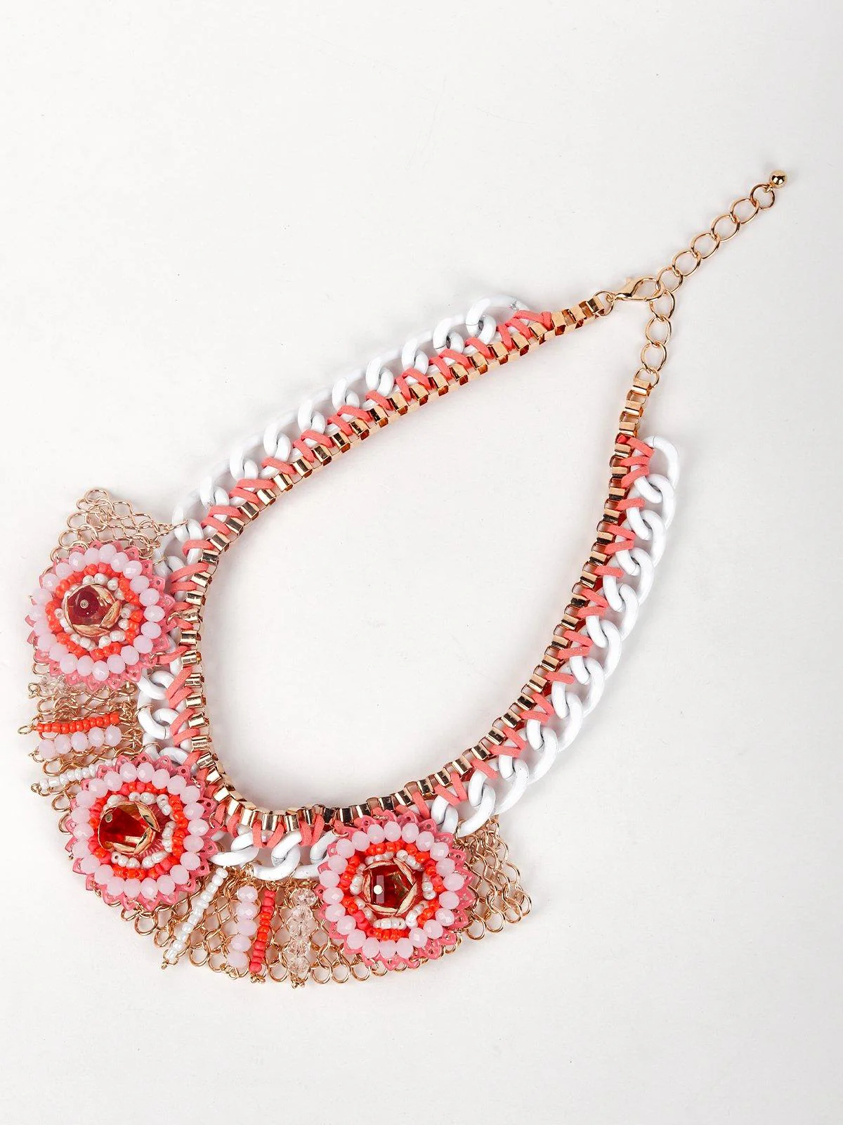 Odette Women White And Gold Metal Necklace - Image 4