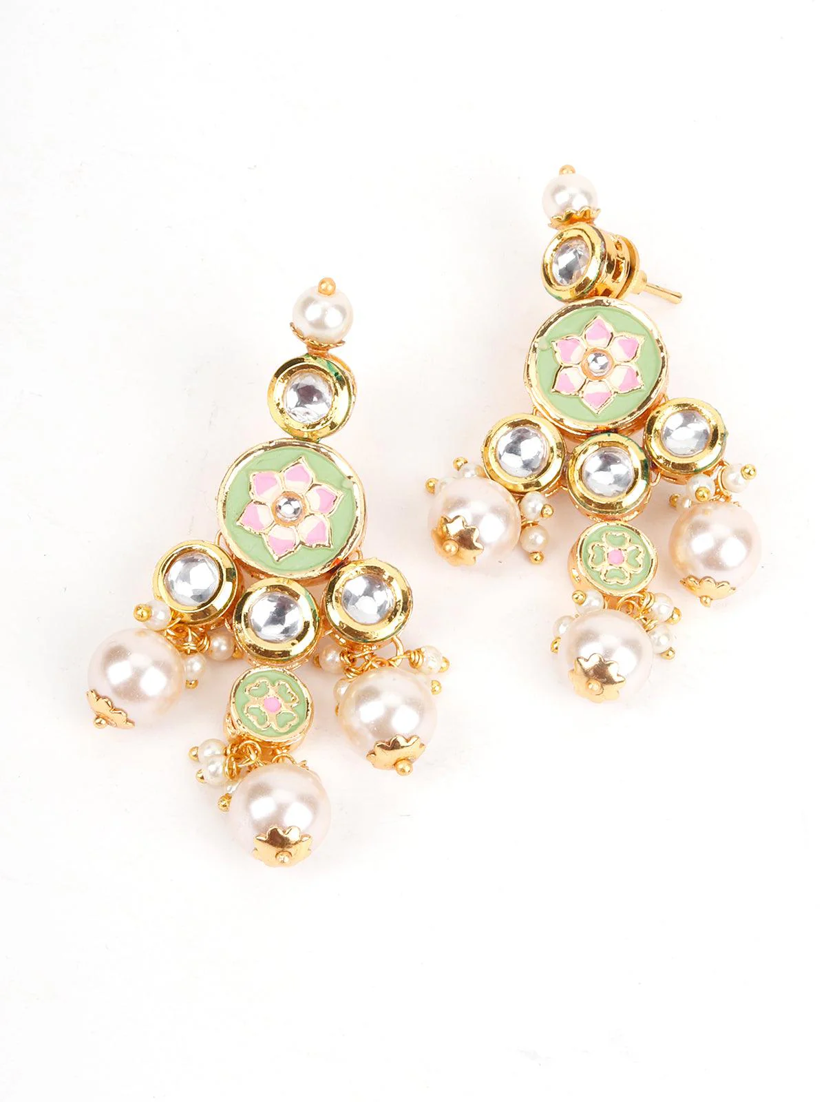 Odette Women Heavy Triangular Kundan Necklace - Image 6