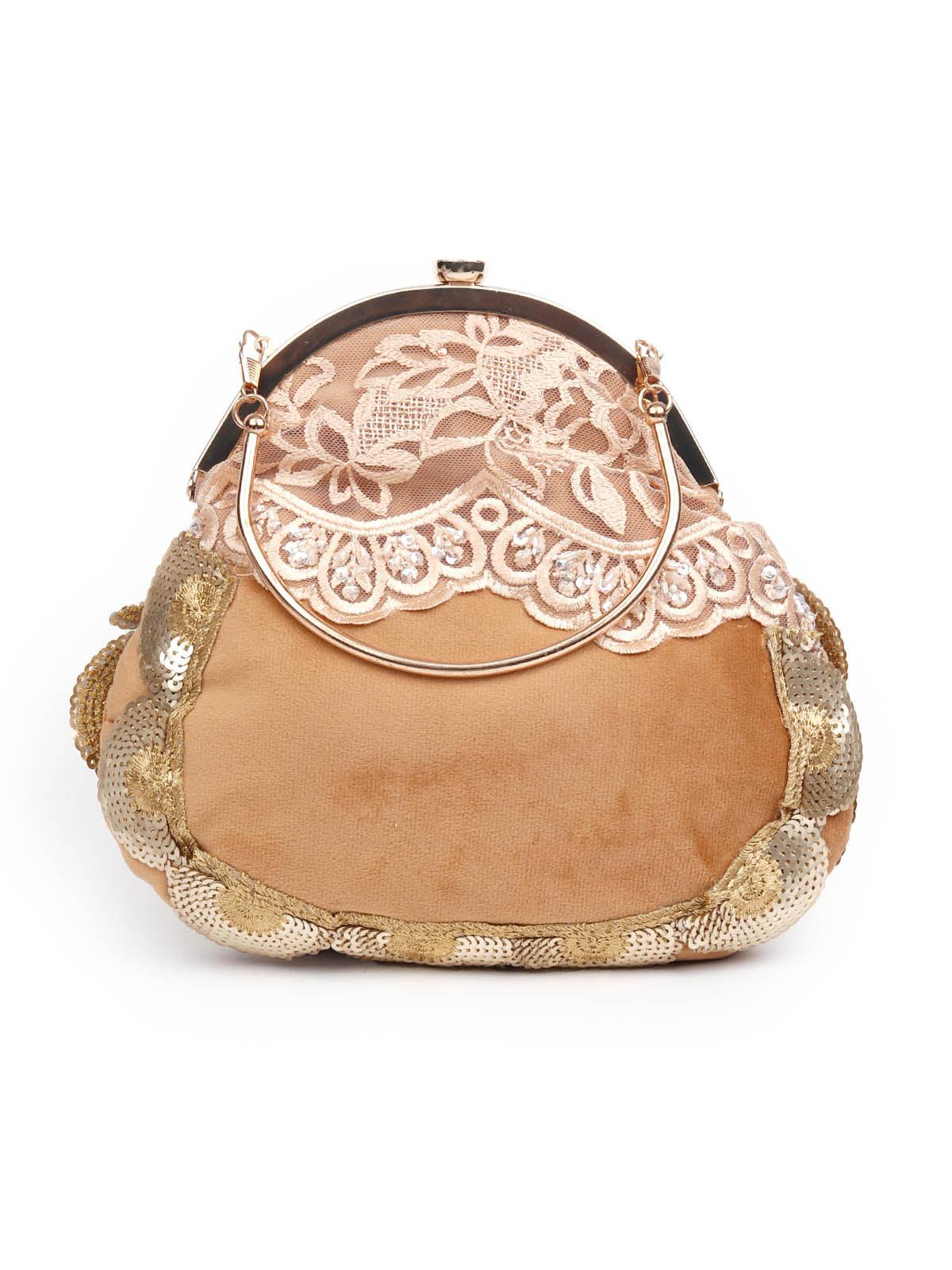 Odette Women Impressive Beige Batua - Image 4