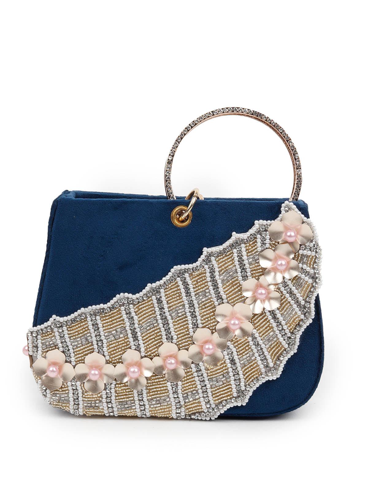 Odette Women Impressive Blue Clutch - Image 3
