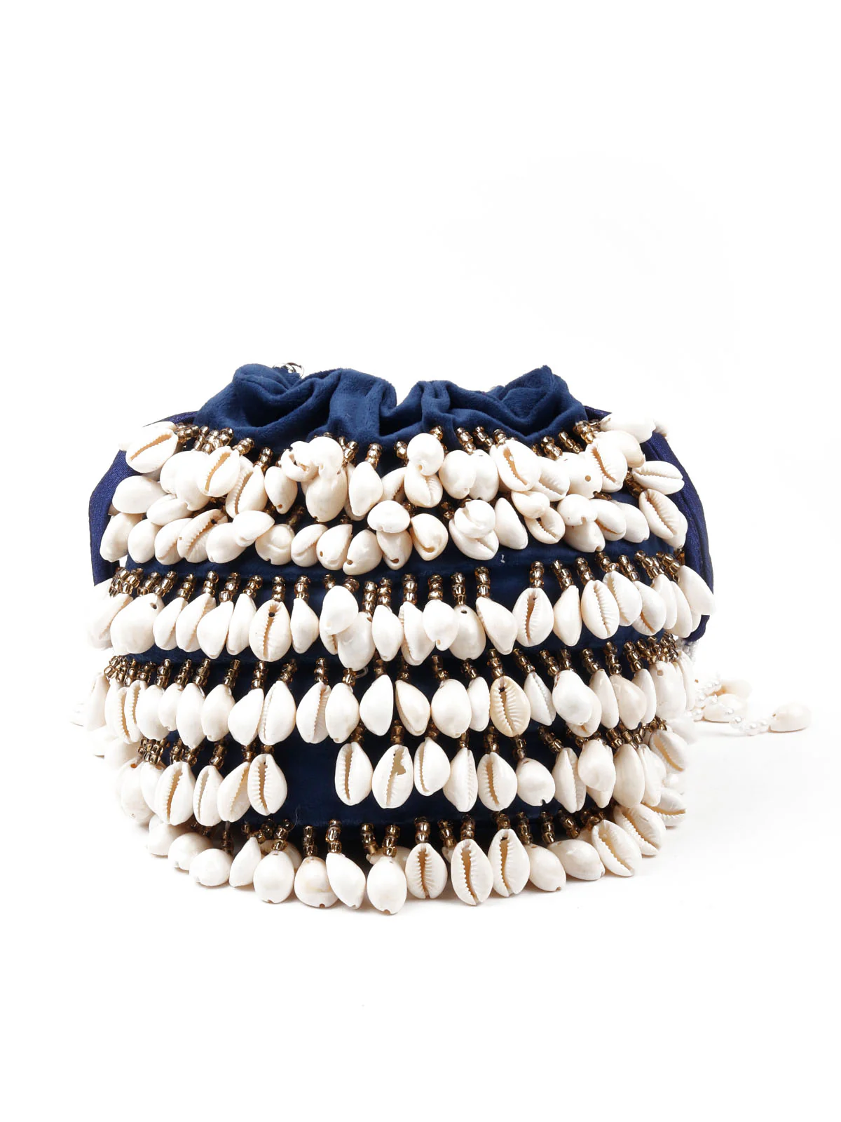 Odette Women Indigo Embellished Potli Bag - Image 5