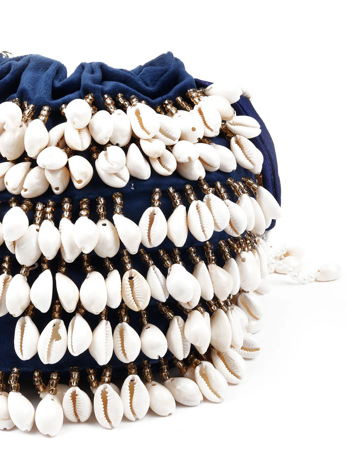 Odette Women Indigo Embellished Potli Bag - Image 6
