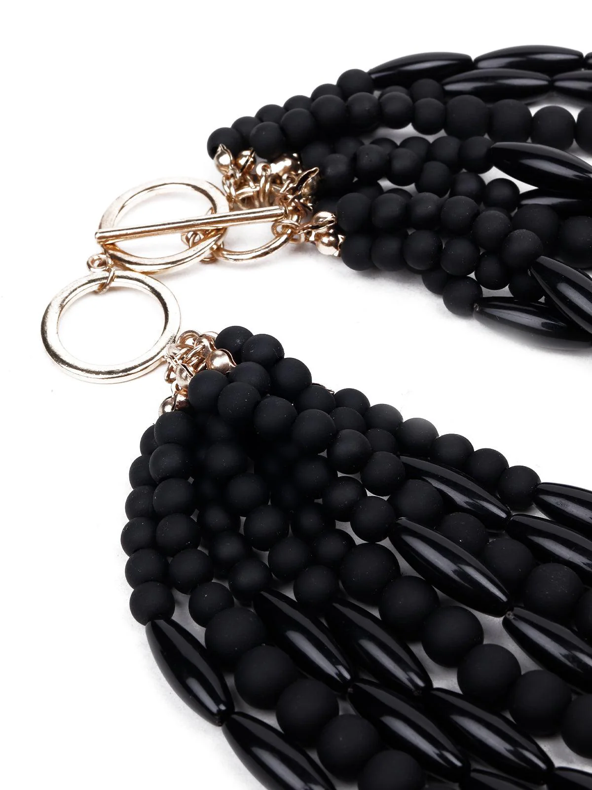 Odette Women Black Metal Matte Necklace - Image 4
