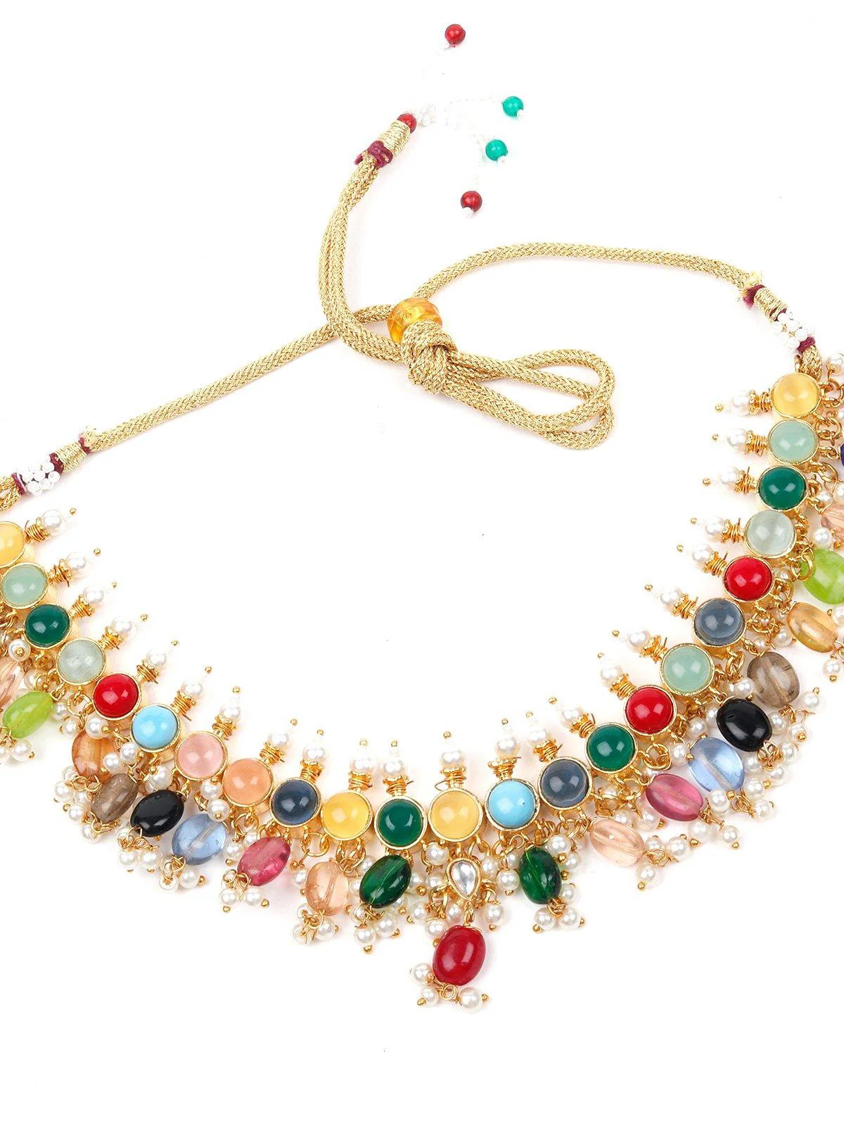 Odette Women Jewel-Tone Multicolour Princess Necklace Set - Image 7