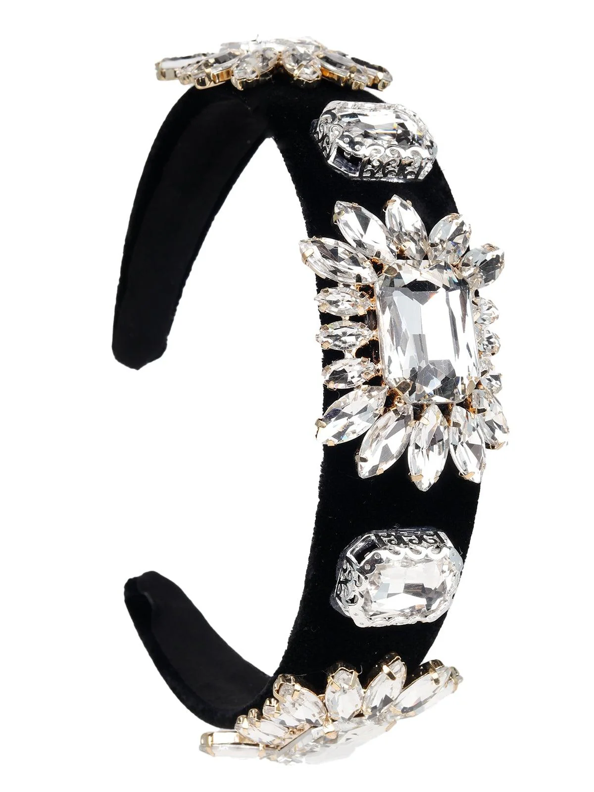 Odette Women Silver Rhinestones Hairband - Image 5