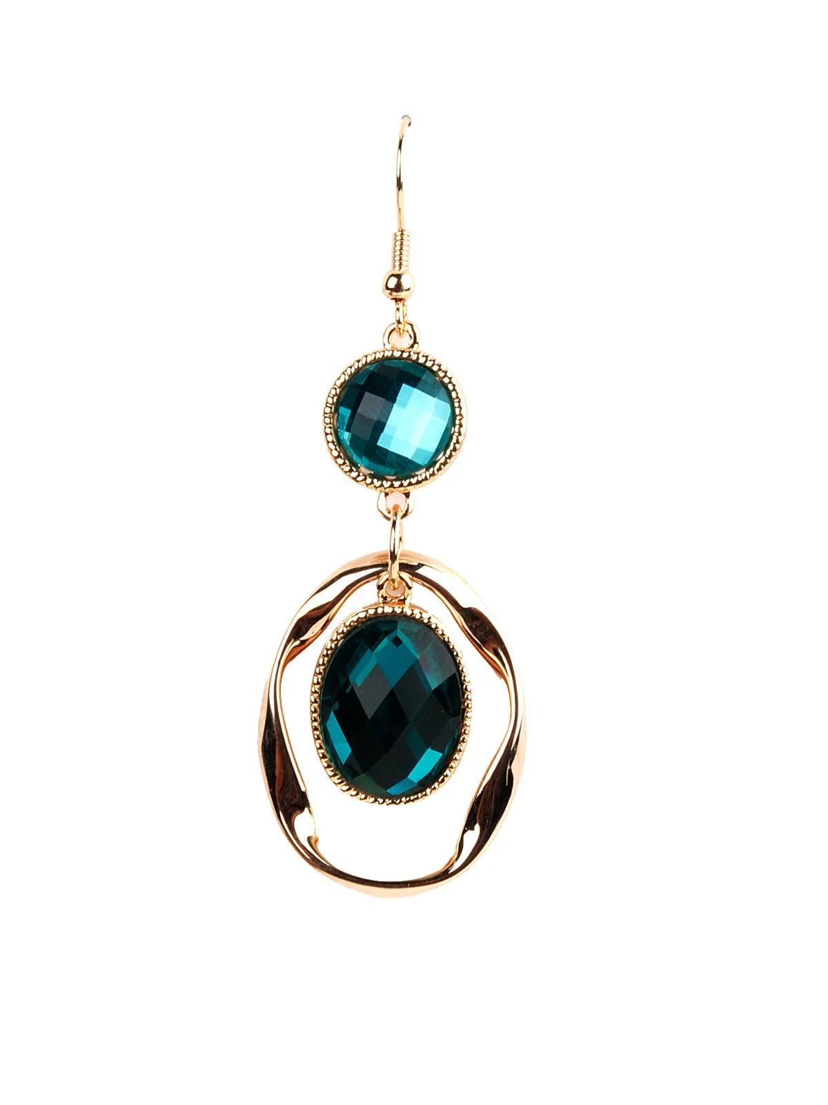 Odette Women Kito Emerald Green Dangling Earrings - Image 5