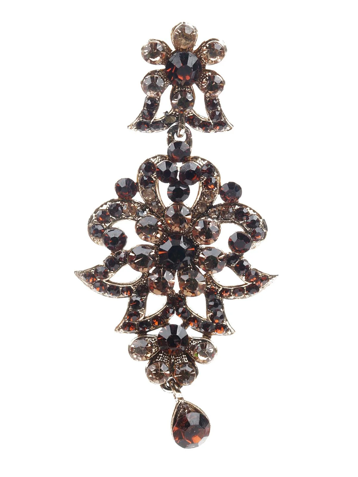 Odette Women Kundan Studded Dangle Earrings - Image 2