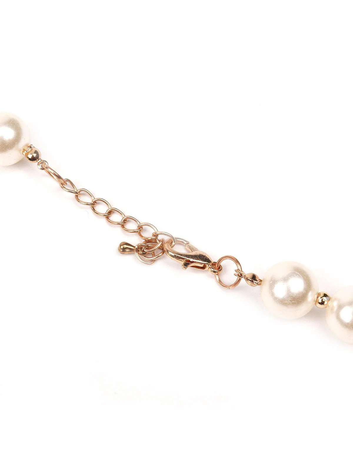 Odette Women Layered White And A Black Beaded Statement Necklace - Image 3