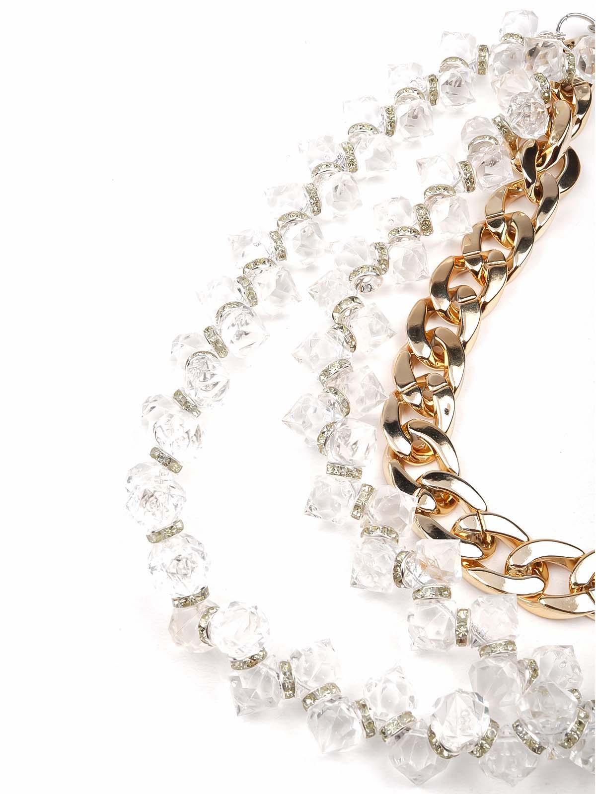 Odette Women Layered White Rose Statement Necklace-New294 - Image 5