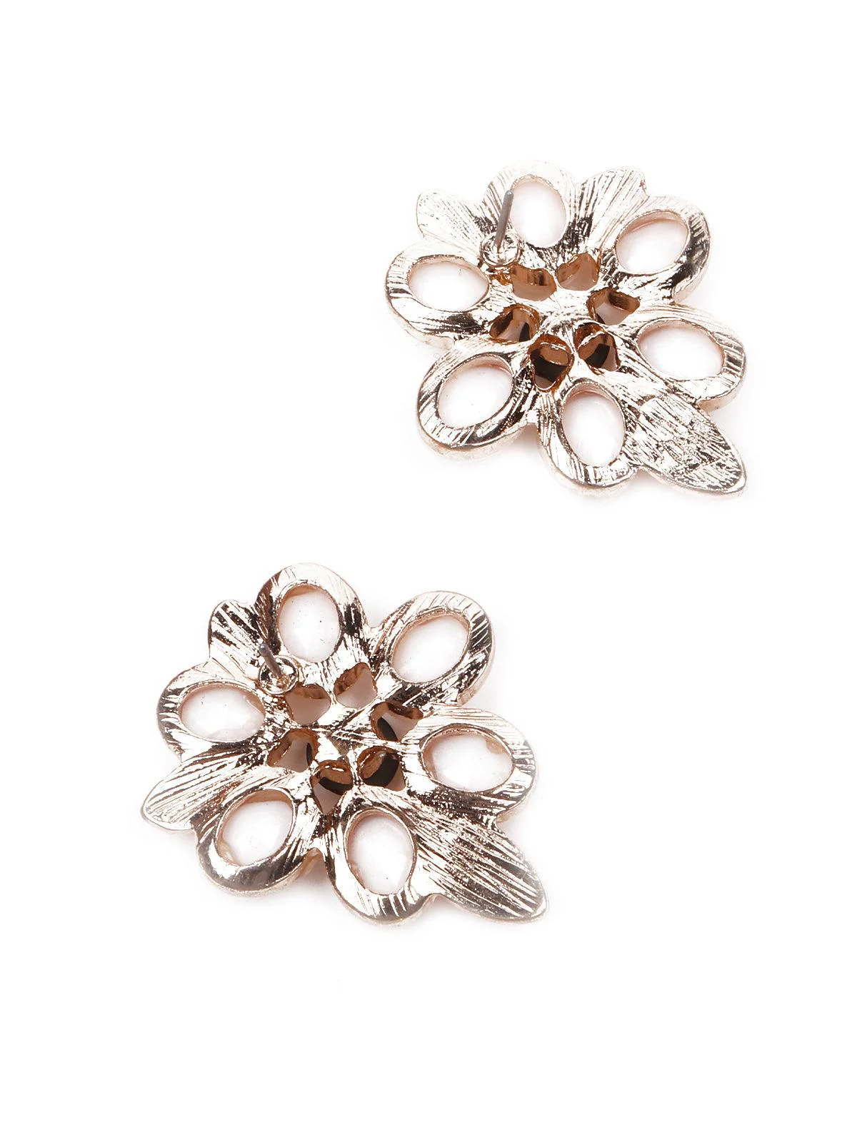 Odette Women White Statement Earrings - Image 6