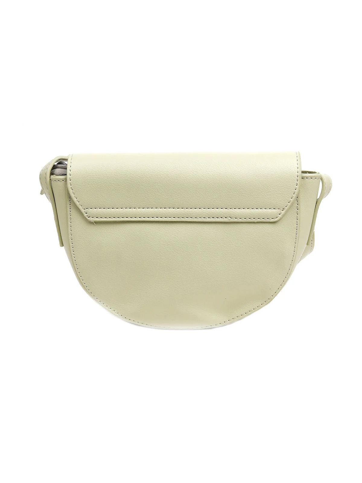 Odette Women Lemon Yellow Smooth Solid Sling Bag - Image 5