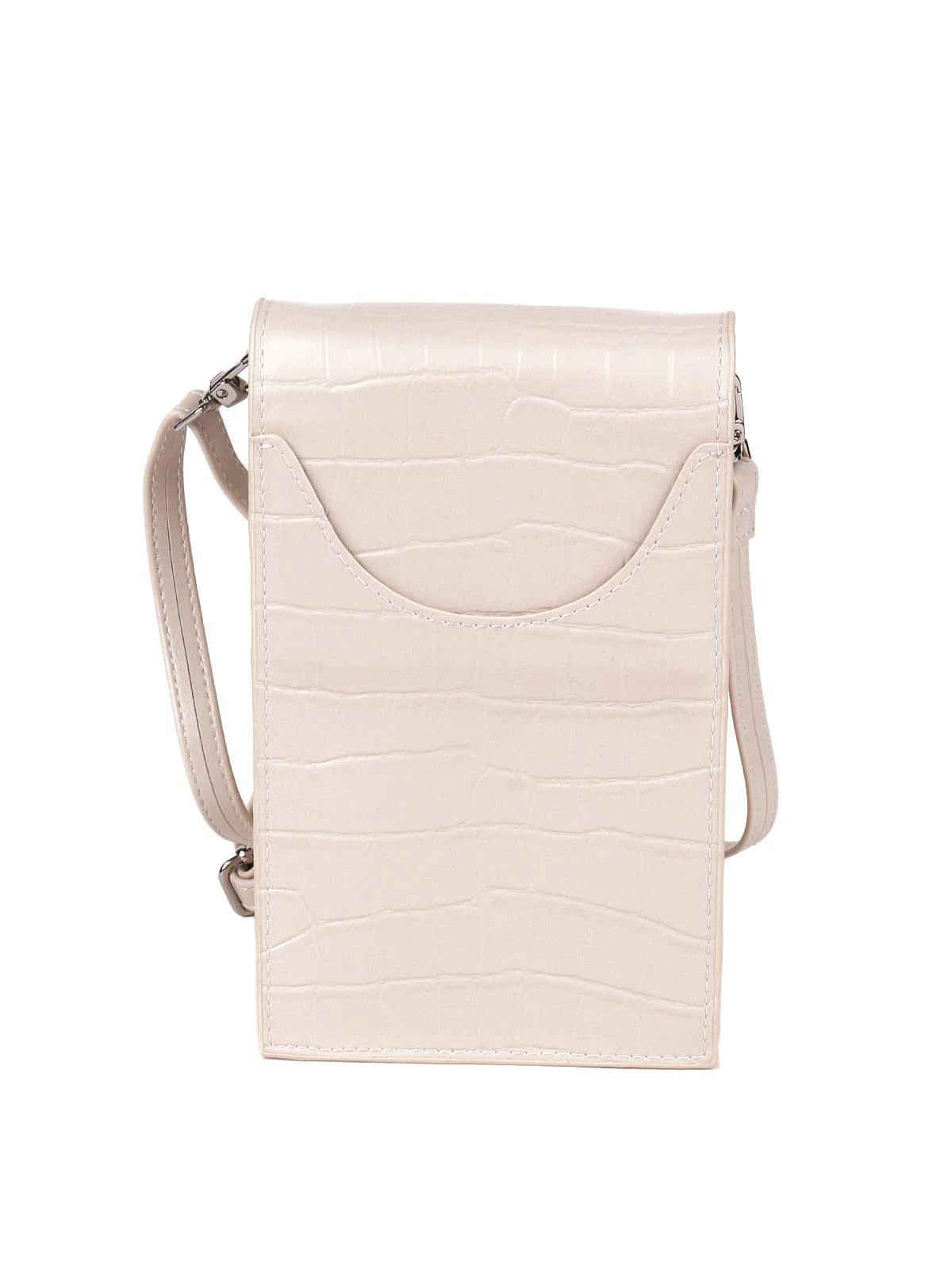 Odette Light Pink Rectangular Sling Bag For Women - Image 3
