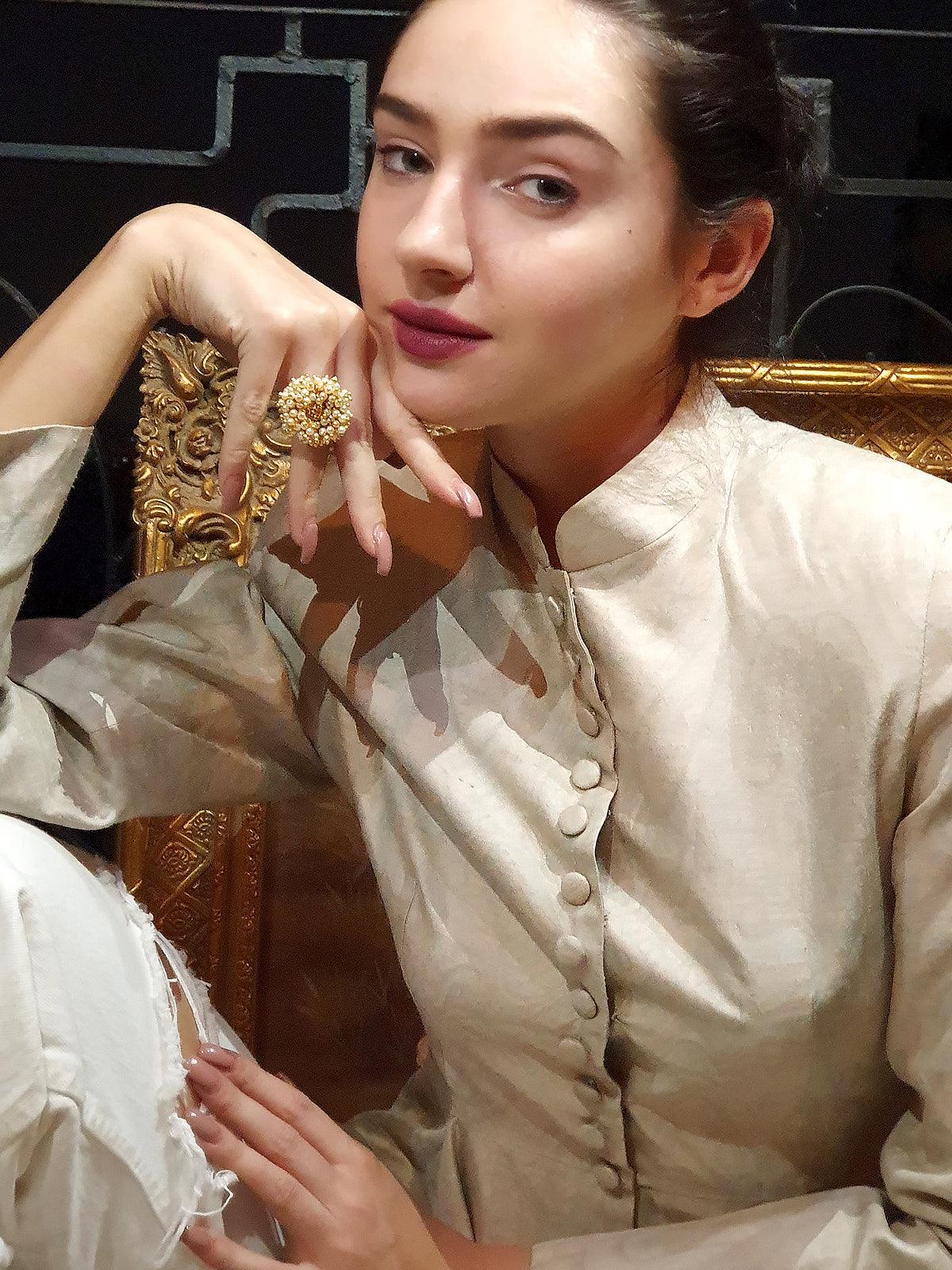Odette Women Little Bunch Of Pearls Ring - Image 2