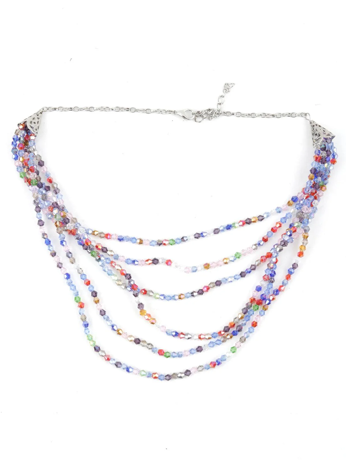 Odette Women Love Adorned Multicolour Necklace - Image 3