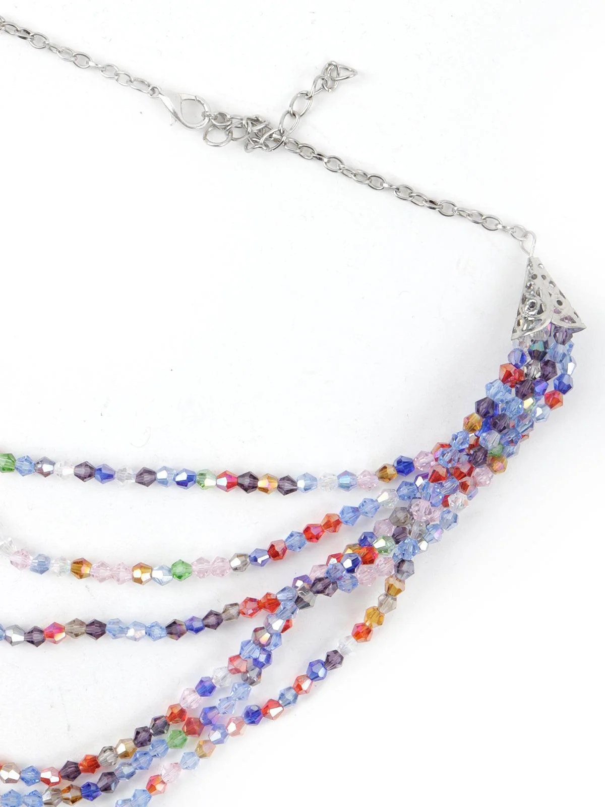 Odette Women Love Adorned Multicolour Necklace - Image 5