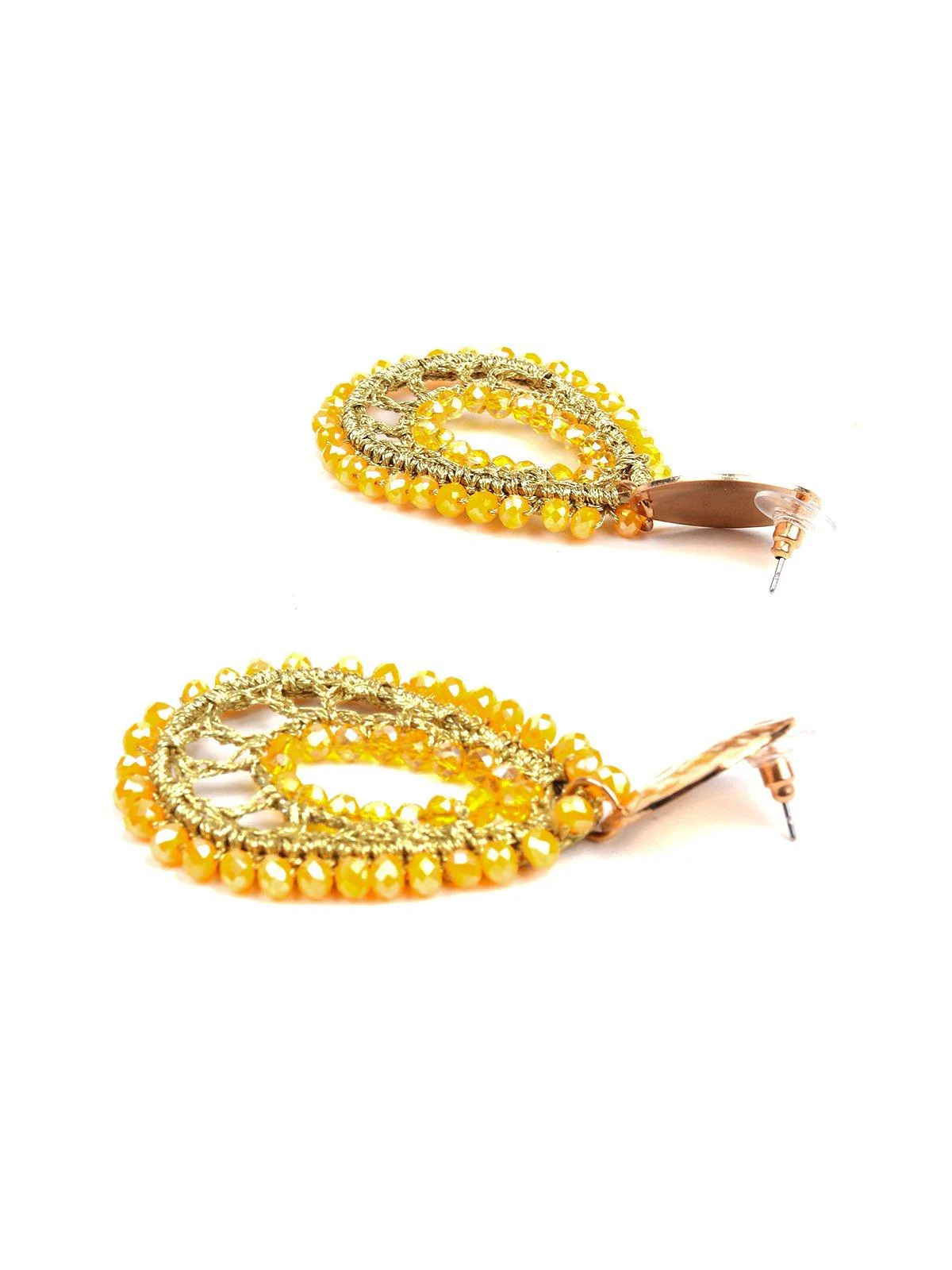 Odette Women Yellow Metal Earrings - Image 6