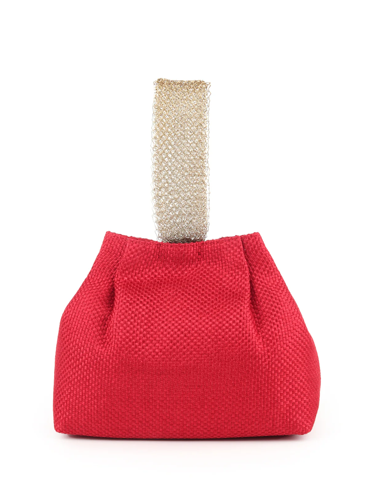 Odette Women Red Coloured Tweed Handheld Bag - Image 5
