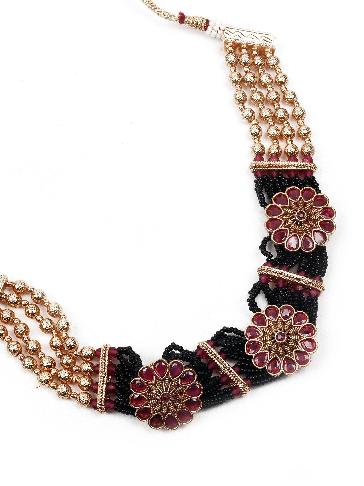 Odette Women Marvel In Beads - Choker And Long Necklace Set - Image 8