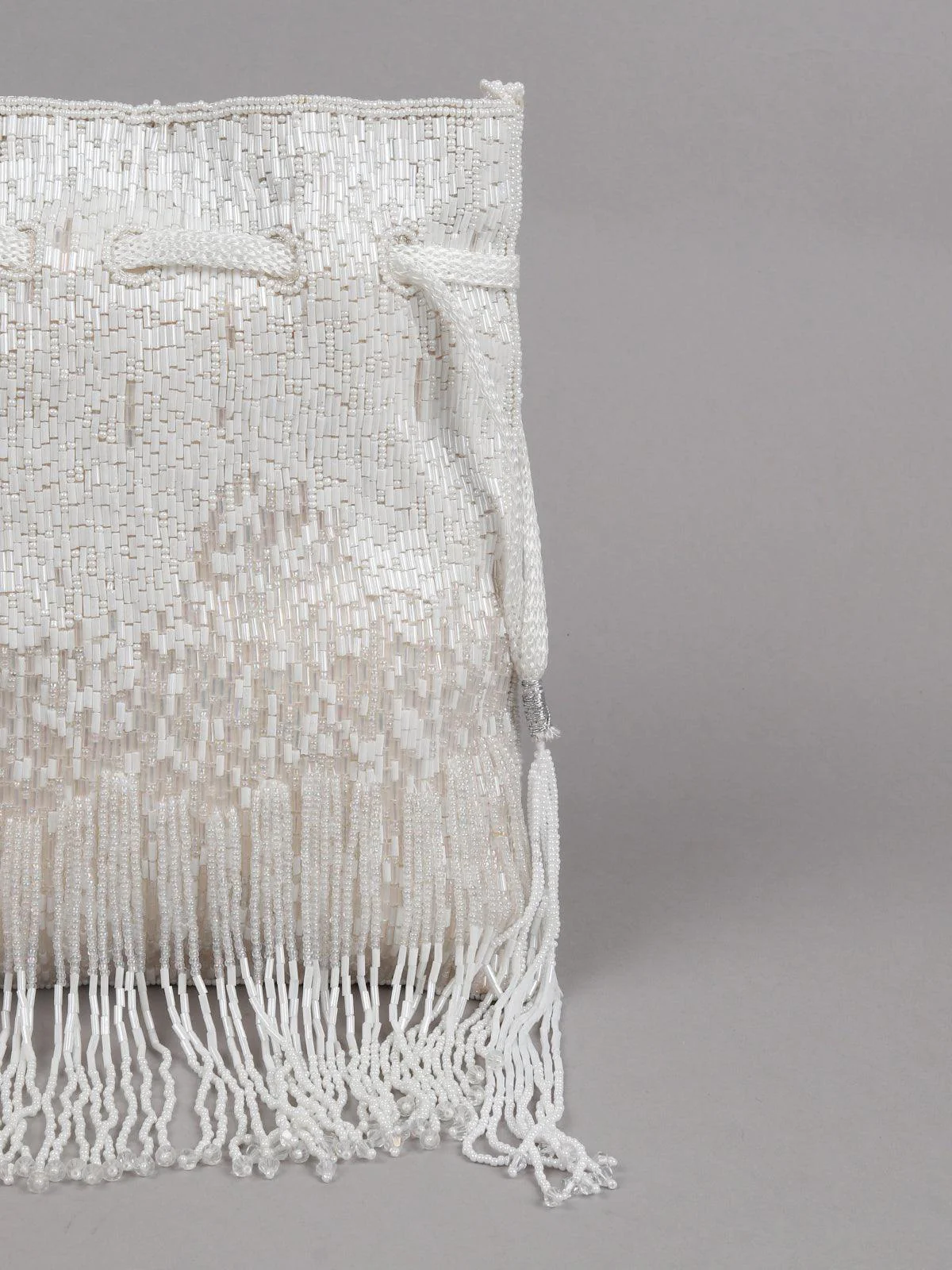 Odette Women Marvellous White Potli Bag - Image 5