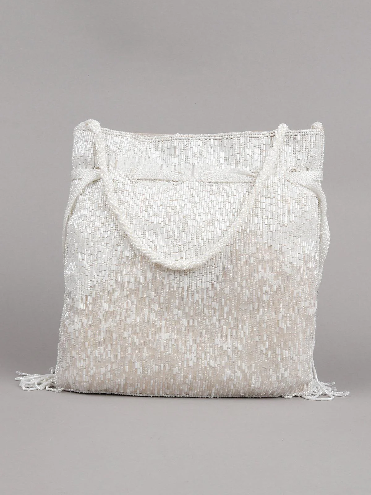Odette Women Marvellous White Potli Bag - Image 6