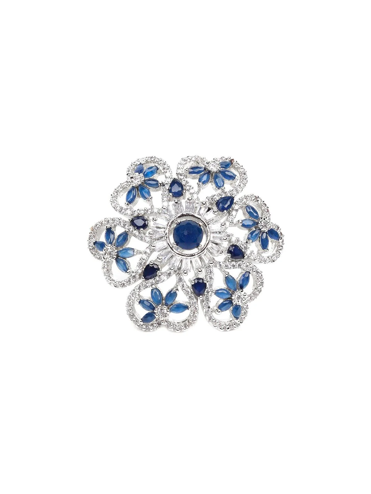 Odette Women Website Might Blue Floral Ring - Image 3