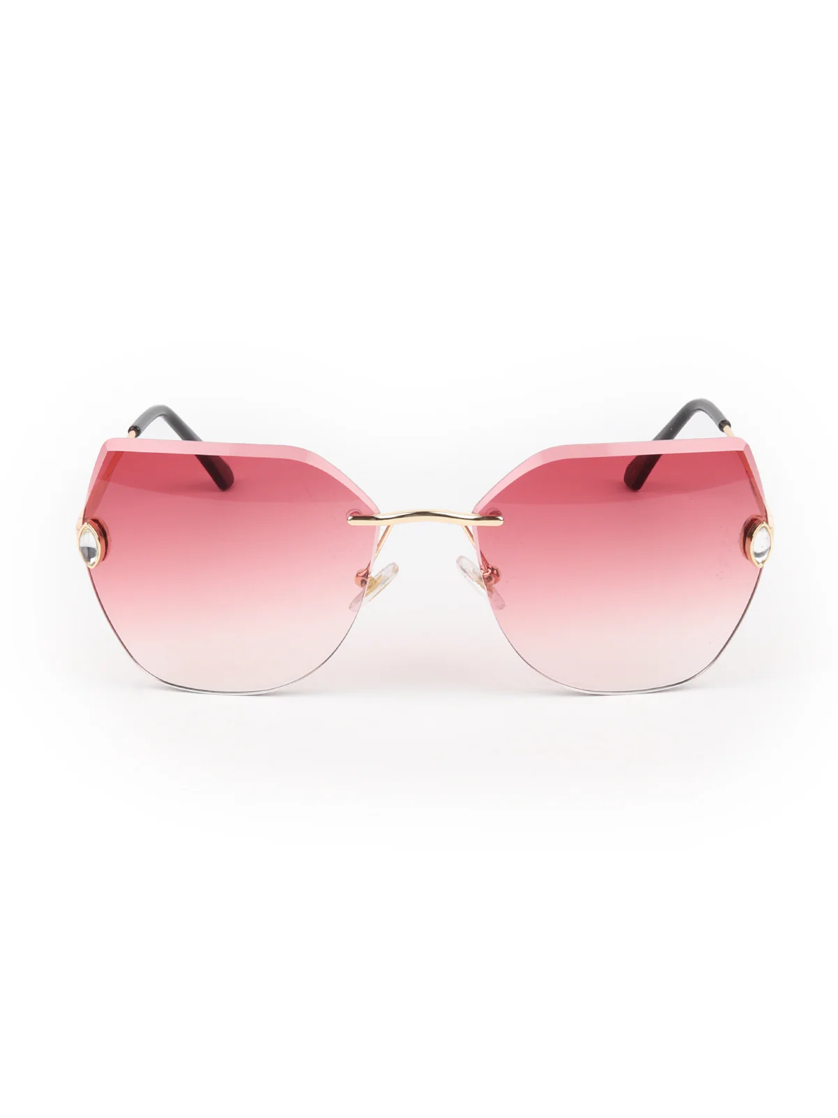 Odette Women Pink High-Index Acrylic Sunglasses - Image 2